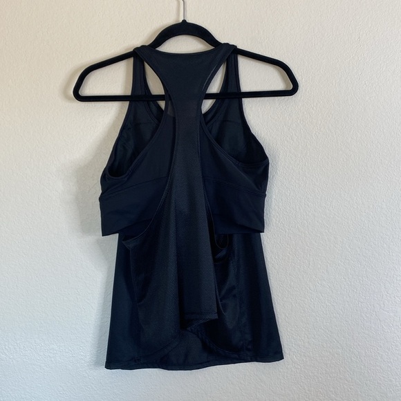 Lululemon pushing limits tank top women’s 10 ten black EUC - Picture 3 of 4